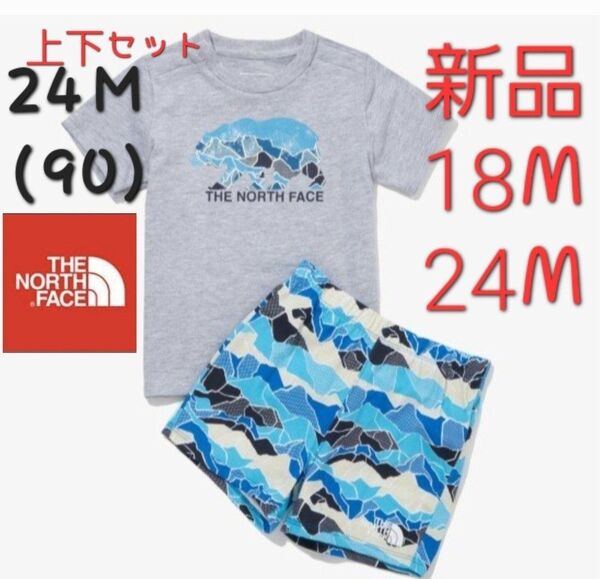 THE NORTH FACEノースフェイス キッズベビー 子供 半袖 Tシャツ 半ズボン 短パン ハーフパンツ 上下セットアップ