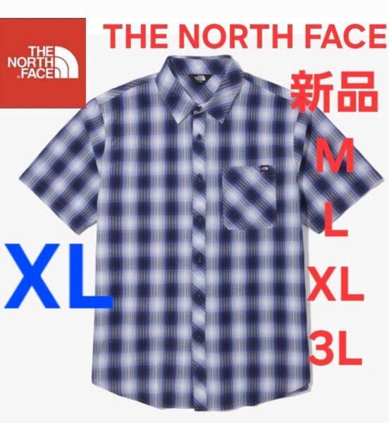 チェックシャツ THE NORTH FACE ノースフェイス 新品 半袖 XL