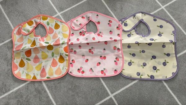 ベビー お食事エプロン 保育園 防水 3枚セット未使用