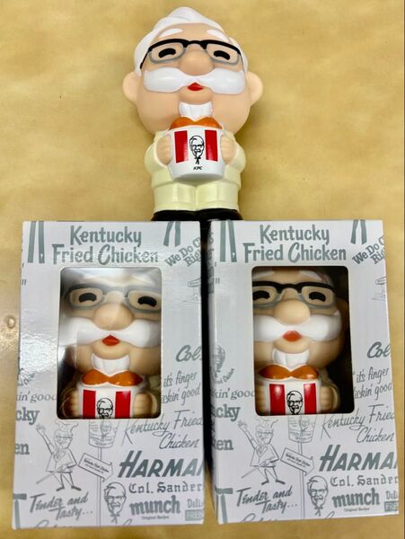 3個セット カーネル貯金箱 ケンタッキー KFC チャリティー貯金箱 ソフビ