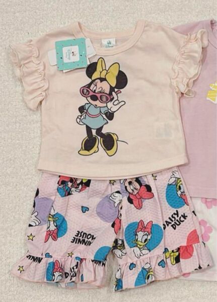 【新品タグ付き】ディズニー ミニー パジャマ 80cm ベビー服 半袖 上下セット