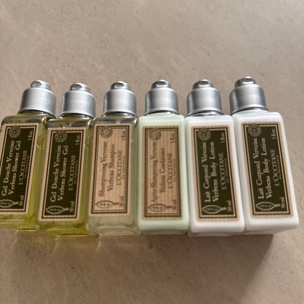 ロクシタン ホテルアメニティ L'OCCITANE ヴァーベナ 6点 ボディ用乳液 シャンプー シャワージェル コンディショナー