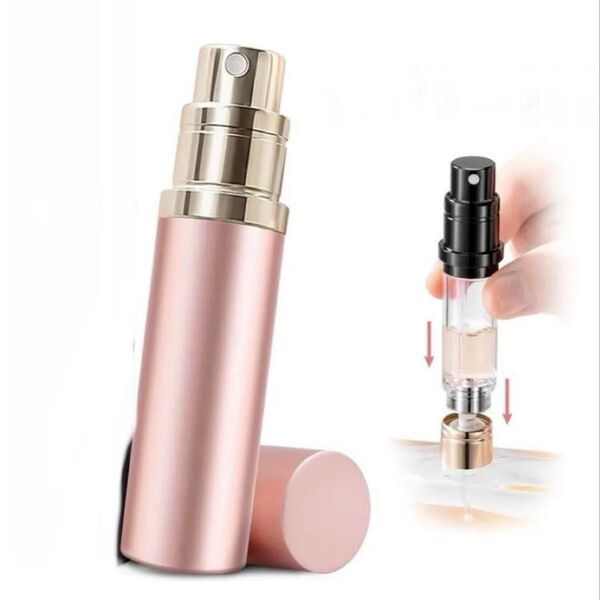 アトマイザー 香水 詰め替え容器 小さめ 持ち運び かわいい 5ml ピンク