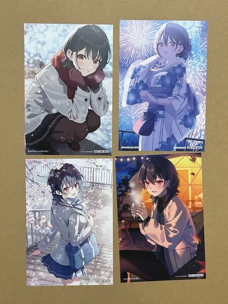 特典(小説) クラスで2番目に可愛い女の子と友だちになった イラストカード 新品 全種 7.5巻発売記念フェア 4点