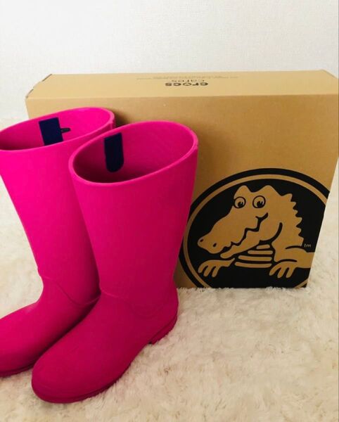 size21 クロックス ウェリー レインブーツ Crocsブーツ 長靴