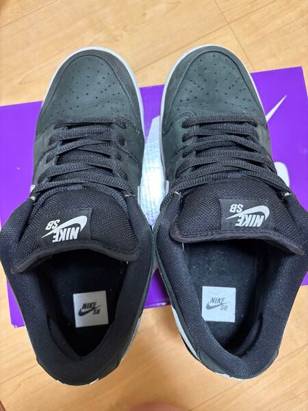 Nike SB Dunk Low Pro Black White Black Gum 28.5cm US10.5cm