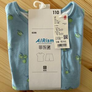 新品 未使用 UNIQLO ユニクロ ガールズ パジャマ エアリズム コットンブレンド110 キッズ