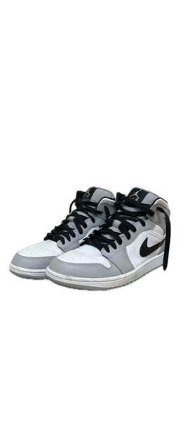 値下げ可 NIKE AIR JORDAN 1 MID グレー/ホワイト/ブラック スニーカー