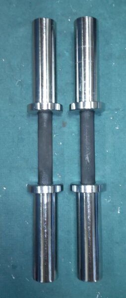 GYMWAY ダンベルシャフト2本 28.5mm オリンピック プレート用