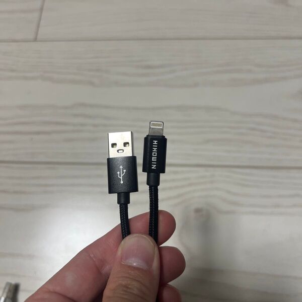 ライトニングケーブル iPhone USB 充電 黒 2m ナイロン 強度アップ