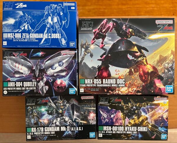 1/144 HGUC バウンドドック/Zガンダム(UC0088)/百式/MKⅡ(エウーゴ)/キュベレイ★計5個★未組立★Zガンダム