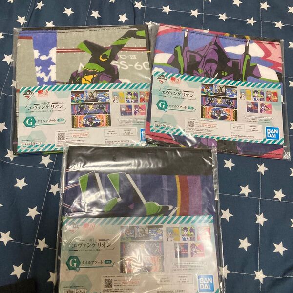 エヴァンゲリオン 一番くじ G賞 タオルアソート 3枚セット