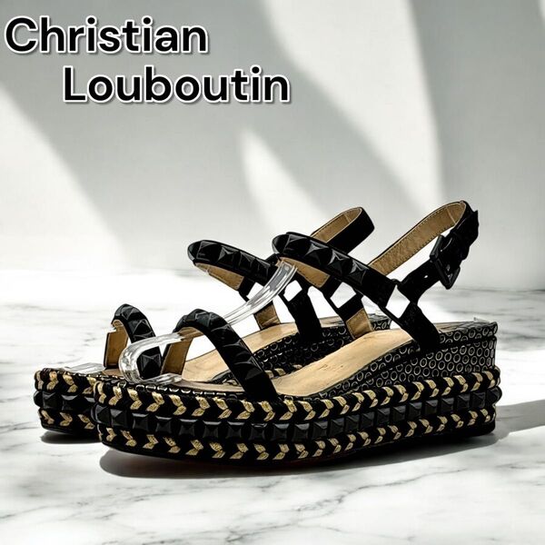 【美品】Christian Louboutin クリスチャン ルブタン 厚底 カタクロウ ピラクルー 36 23cm ソール6cm