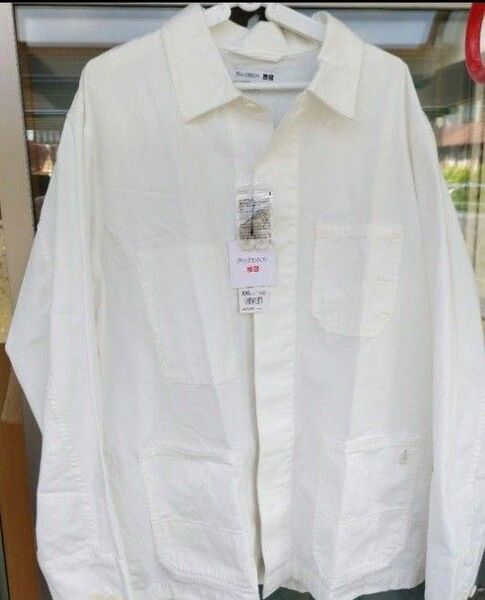 未使用 ユニクロ JW ANDERSON ウォッシュコットンワークジャケット XXL 白