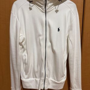 ポロラルフローレン ホワイトジップアップパーカー