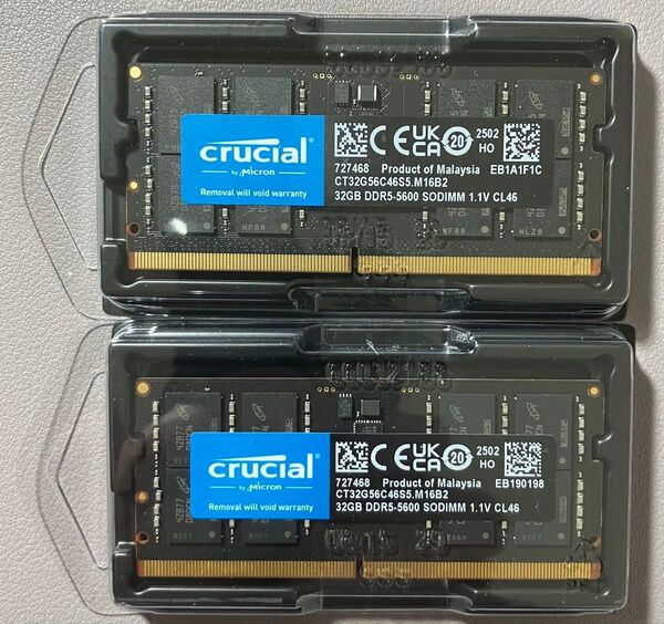 Crucial DDR5-5600 64GB(32GB x2枚)