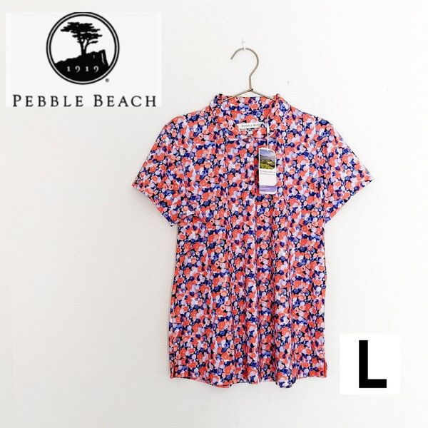 ペブルビーチ PEBBLEBEACH ゴルフ レディース 半袖 ポロシャツ L 夏 ゴルフシャツ 新品未使用 海外 即日発送