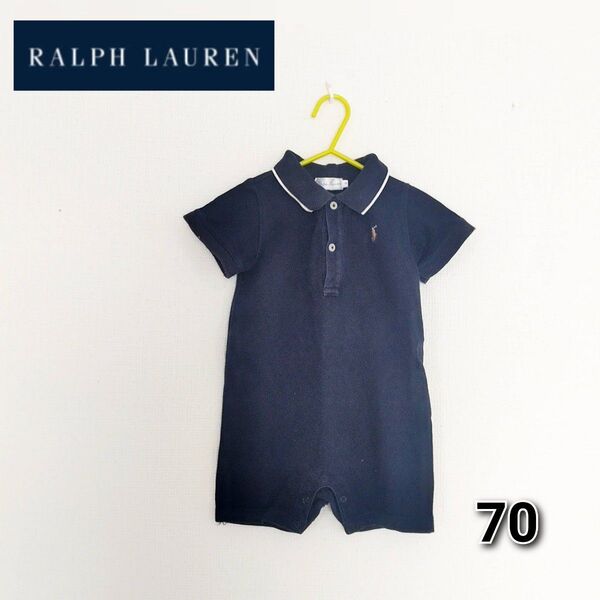 ラルフローレン RALPHLAUREN ロンパース 70 べビー ポロシャツ 夏 子供服 カバーオール ベビー ベビー服 古着