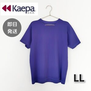 Kaepa ケイパ 半袖 Tシャツ 夏服 メッシュ 紺 メンズ LL スポーツ トップス トレーニングウェア ネイビー