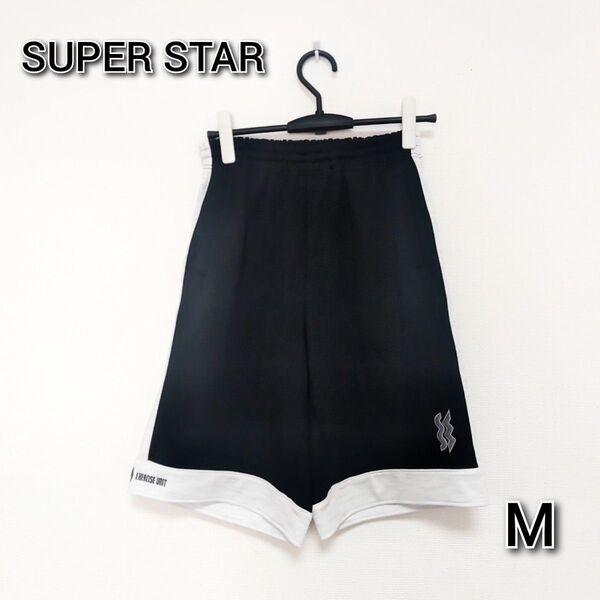 SUPERSTAR スーパースター ハーフパンツ メンズ M 黒 スポーツ バスケットパンツ パスパン 練習着 ショートパンツ