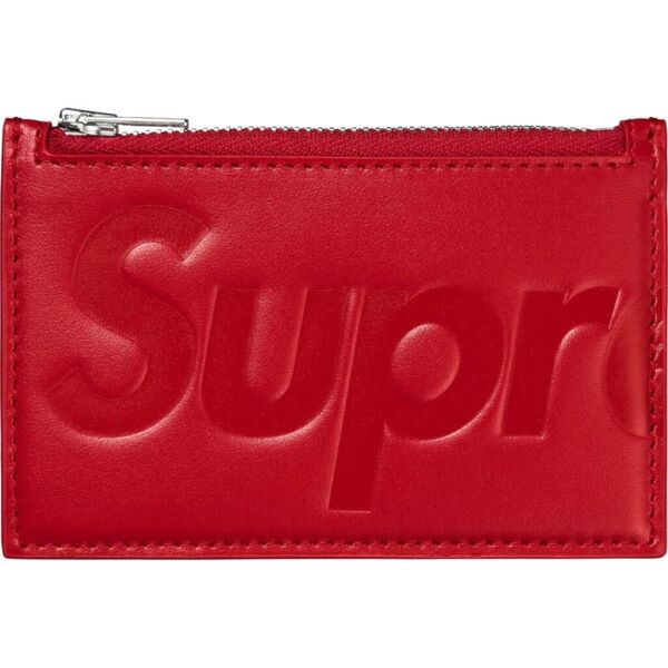 Supreme Leather Zip Card Holder Red シュプリーム レザー ジップ カード ホルダー 赤 レッド
