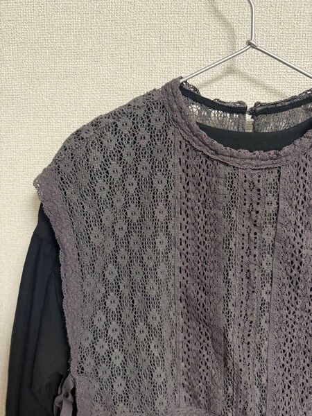 Samansa Mos2 (サマンサモスモス) レースベストSET前後着ワンピース