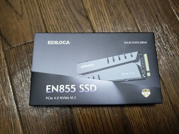 Ediloca EN855 SSD ヒートシンク付き 2TB PCIe Gen4x4 NVMe M.2 2280