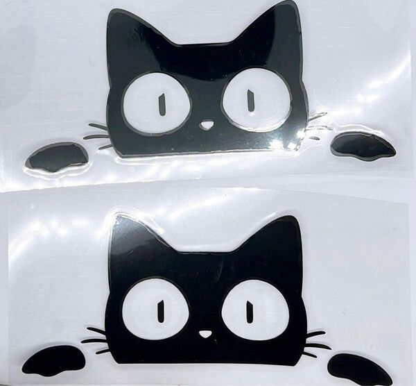 黒猫 ステッカー シール 2枚セット