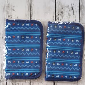 マルチケース 2個セット ミッキー柄 チャック式 22cm×13cm×2cm
