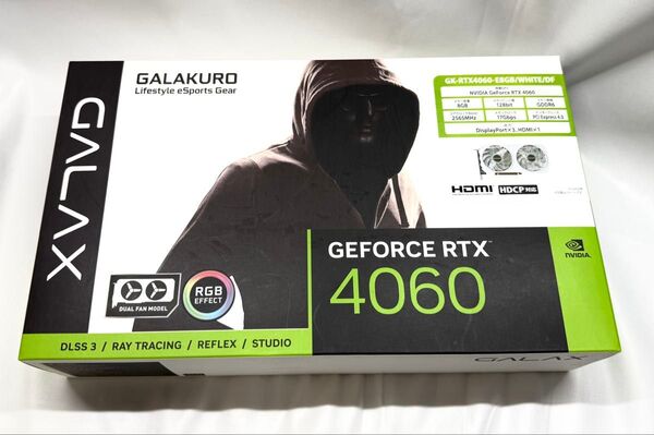 GK-RTX4060-E8GB/WHITE/DF GeForce 4060 玄人志向 グラフィックボード