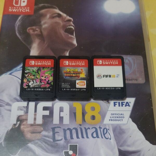 453、平日お買い得3、【Switch】 FIFA 18 スプラ2ドラゴンボールヒーローズ ニンテンドースイッチ