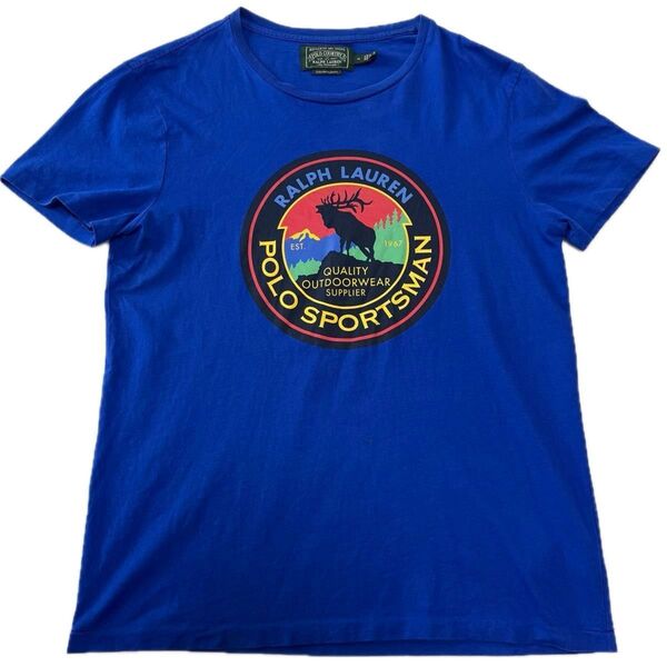 【希少レア】POLO COUNTRY RALPH LAUREN ポロカントリー Tシャツ Mサイズ ブルー M 半袖 カットソー