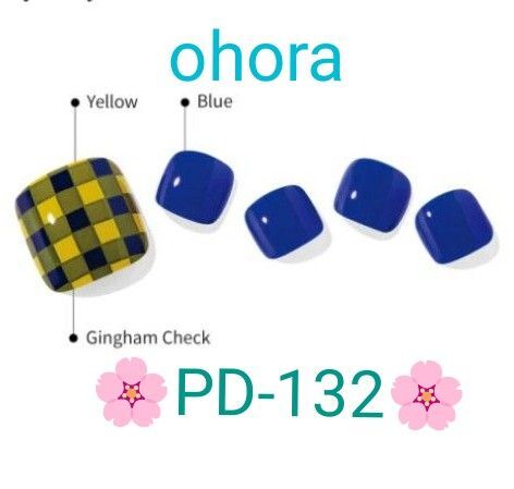 新品未開封【PD-132】 ohora セミキュアジェル ペディキュア ジェルシール 韓国 オホーラ フットジェルネイルシール