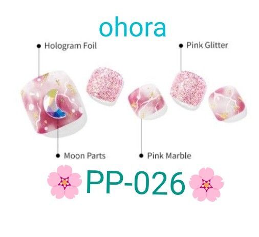 新品未開封【PP-026】ohora セミキュアジェル ペディキュア 韓国 オホーラ フットネイル ジェルネイルシール 簡単オフ