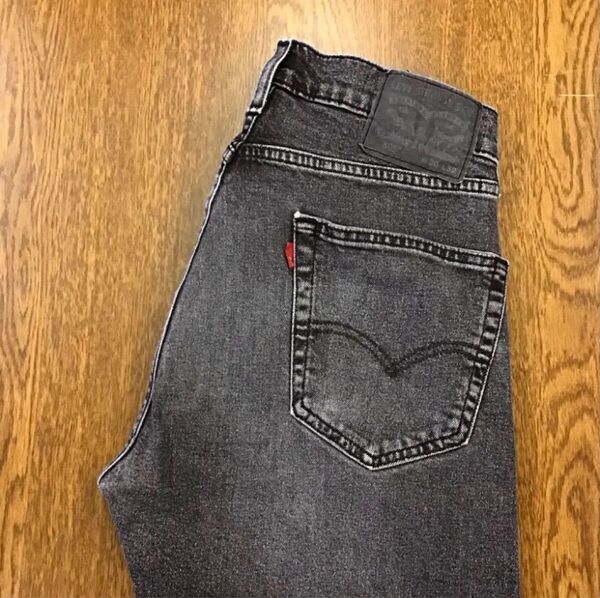 Levi's 505 W30 L32 色落ち加工 ブラック デニムパンツ ストレッチ生地 リーバイス505 送料無料