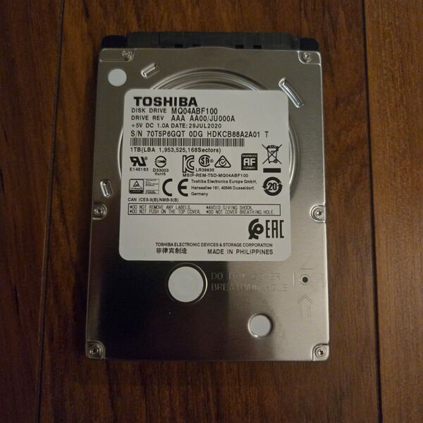 TOSHIBA MQ04ABF100 SATA 内蔵HDD 2.5 1TB HDD