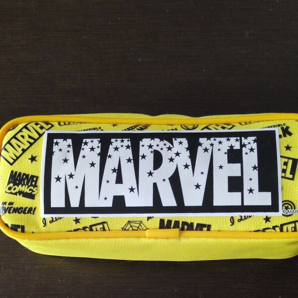 MARVEL ペンポーチ ブルー スクエアポーチ コスメポーチ マーベル ペンケース キャラクター ML-799