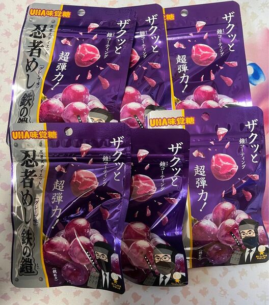 UHA 味覚糖 忍者めし鉄の鎧 グレープ味 6袋セット