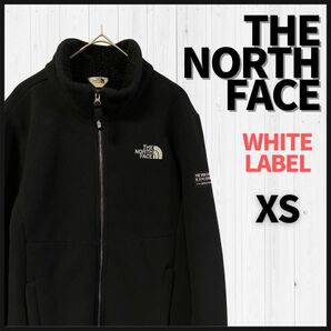 THE NORTH FACE フリース XS ホワイトレーベル アームロゴ 刺繍