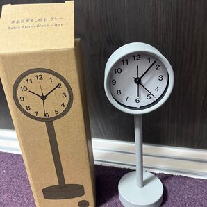 スタンダードプロダクツ 卓上目覚まし時計 スタンド型 グレー