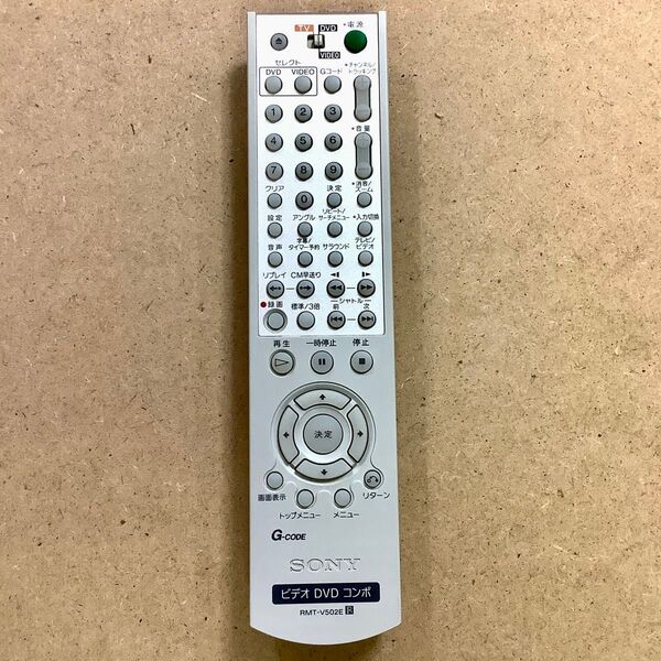 SONY DVD プレーヤー ビデオカセットレコーダー コンボ用リモコン RMT-V502E SLV−D383P
