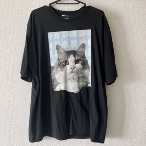 merry jenny 猫 プリント big Tシャツ