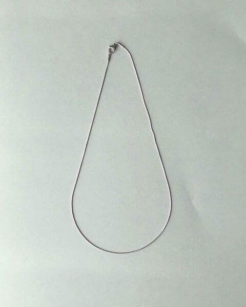 【アレルギー対応】スネークチェーンネックレス 45cm シルバー サージカルステンレス 316L シンプル つけっぱなしok#89