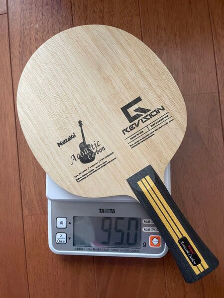 【美品】アコースティック カーボン ニッタク 卓球ラケット バタフライ ビスカリア