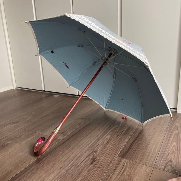 POLO ポロラルフローレン 日傘 傘 花柄 雨晴兼用 レース 木製