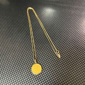 メープルリーフ金貨 1/10オンス コイントップ ネックレス K24 K18 金 アクセサリー ゴールド系