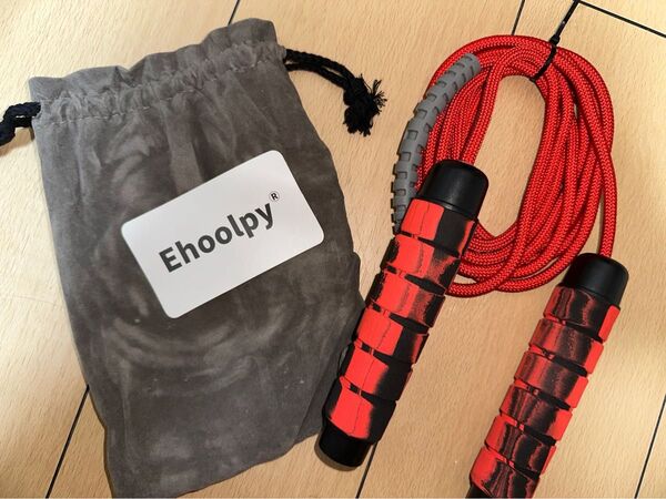 ehoolpy 縄跳び 赤 フィットネス