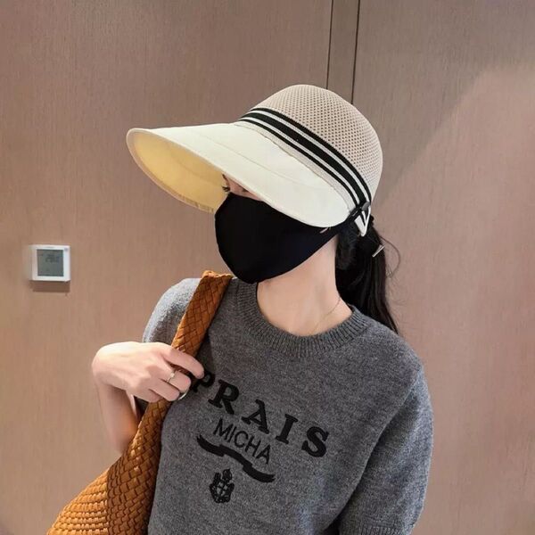 通勤 日焼け対策 UV おしゃれ 帽子 リゾート日よけ帽子UVカット メッシュキャップ レディース夏用キャスケット帽子 麦わら風