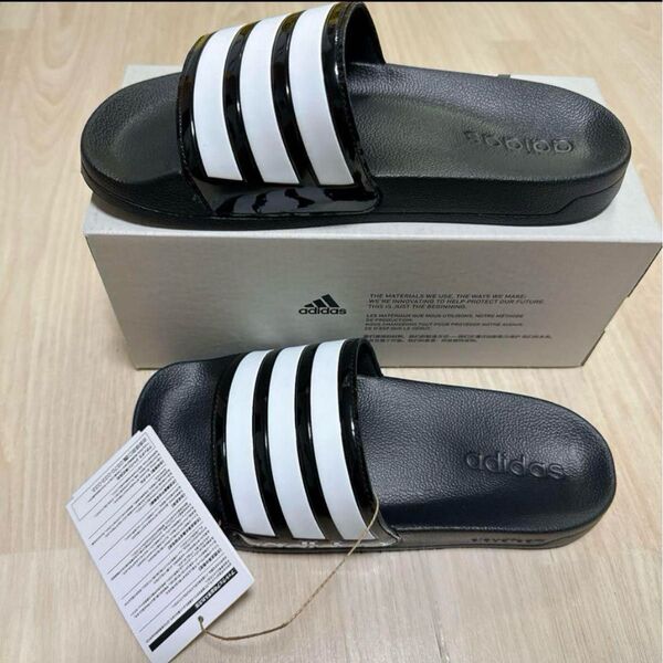 新品adidasアディレッタシャワーサンダルレディース24.5cm ブラック サンダル 黒 シャワーサンダル