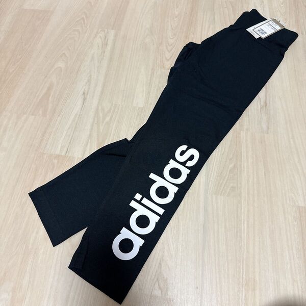 新品adidasレギュラー丈レディースレギンスMサイズ黒 ロゴ ブラック アディダス ストレッチ